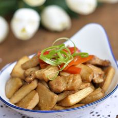 杏胞菇炒肉的做法 杏胞菇炒肉的做法