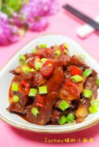 酸辣蒸腊肉的做法