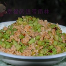 酸豇豆炒肉末的做法