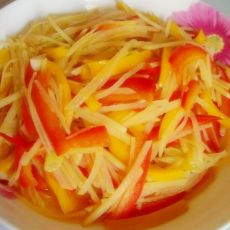 醋溜彩椒土豆丝的做法 醋溜彩椒土豆丝的做法