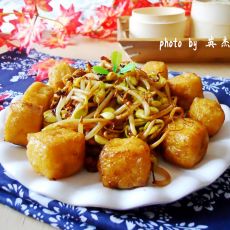 素炒豆芽豆泡的做法 素炒豆芽豆泡的做法