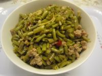 酸豇豆炒肉沫的做法