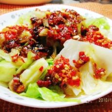 剁椒蒸包菜的做法 剁椒蒸包菜的做法