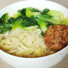 靑菜肉丸面的做法 靑菜肉丸面的做法