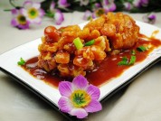 浇汁菊花鱼的做法
