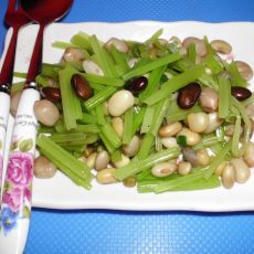 什锦豆拌香芹的做法