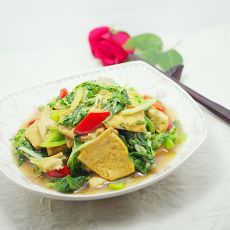 苦菊炒豆腐的做法 苦菊炒豆腐的做法