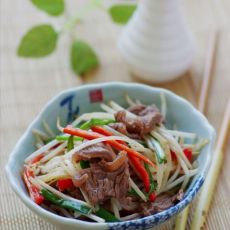 银针牛肉片的做法 银针牛肉片的做法