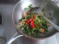 苦菊炒豆腐的做法