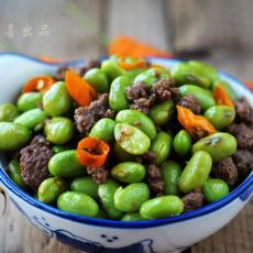 毛豆炒牛肉末的做法 毛豆炒牛肉末的做法