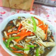 金针菇拌蕨根粉的做法 金针菇拌蕨根粉的做法