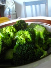 微波炉版榄油西兰花的做法