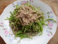 芝麻拌梅豆的做法