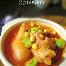 茄汁猪蹄炖黄豆的做法 茄汁猪蹄炖黄豆的做法