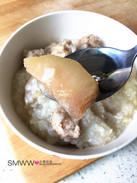 百合雪梨肉圆粥