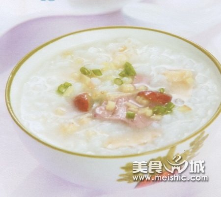 莲芪猪心红枣粥