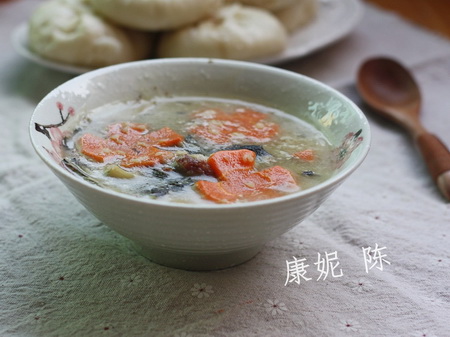 菜干咸猪骨粥