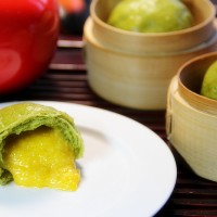 广东茶点---抹茶流沙包
