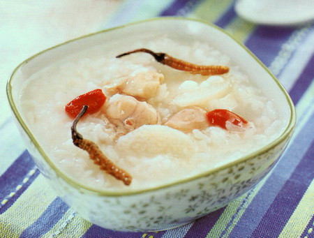 虫草田鸡腿粥