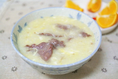 蛋花牛肉粥