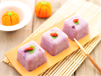 清凉冰爽---蓝莓山药糕