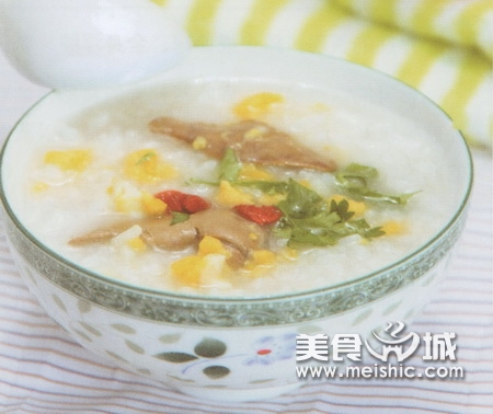 蛋黄鸡肝粥