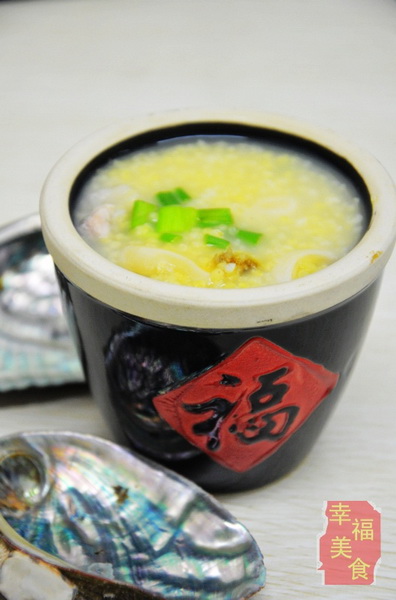 小米鲍鱼肉粒粥