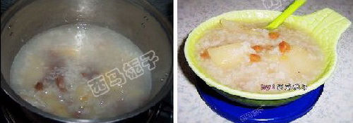 雪梨山楂糯米粥的家常做法