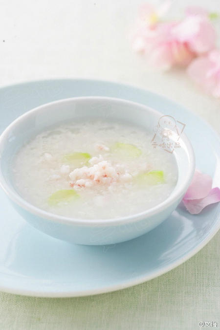 虾蓉芥蓝粥的做法