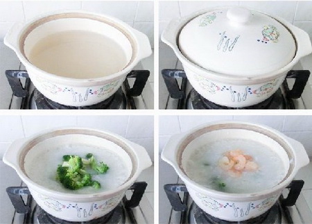 虾仁砂锅粥如何做