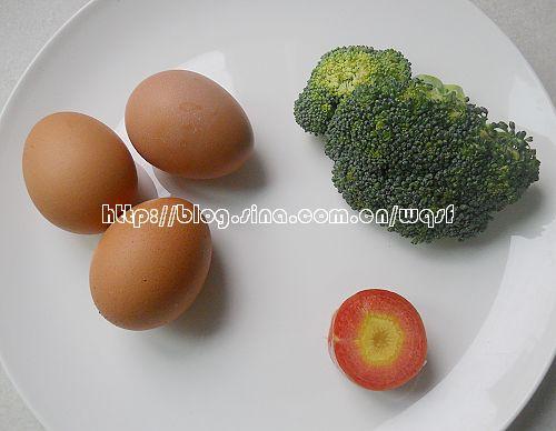 西兰花蒸蛋羹的原料