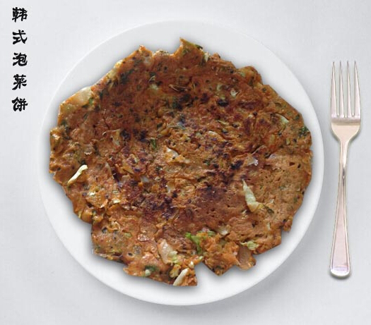 台湾美食凤味郭师傅版韩式泡菜饼