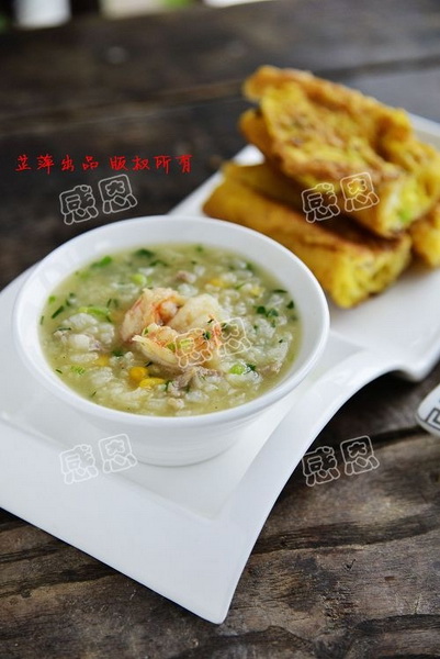 菠菜虾仁粥