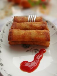 如何制作白菜香菇肉丝春卷