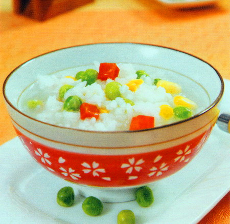 三色蔬菜粥