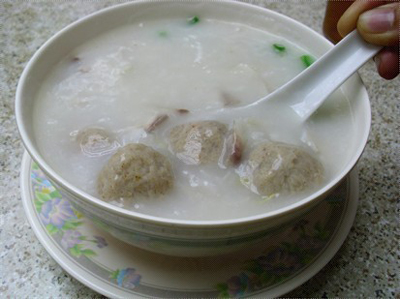 蚝豉肉丸粥的做法