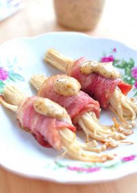 黑椒金针菇培根卷的制作方法