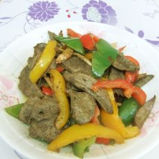 三彩猪肝的做法 三彩猪肝的做法