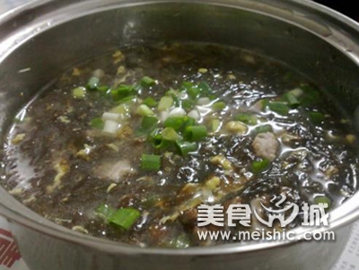 紫菜肉末粥的做法