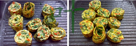 翠色红蕊鸡蛋卷的制作教程
