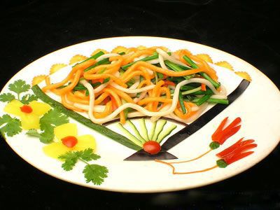 温州美食之锦绣鱼丝的做法