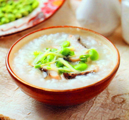 毛豆仁鱼片粥