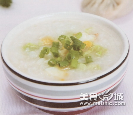 白菜鸡蛋大米粥
