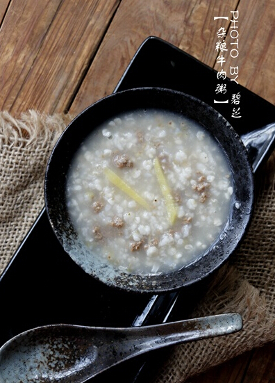 杂粮牛肉粥