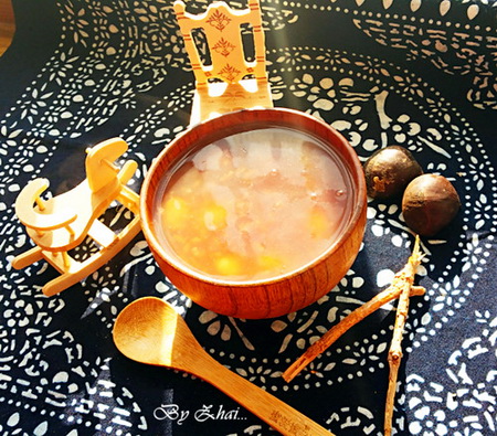 红豆糯米圆子粥