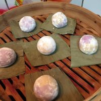 芝麻彩色糯米团的制作方法