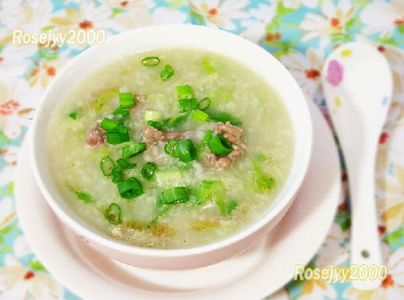 牛肉生菜粥的做法