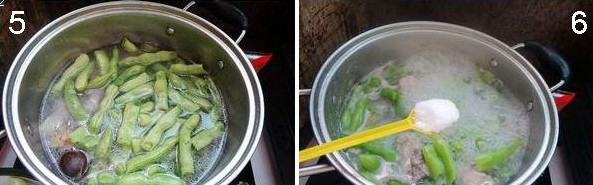 四季豆炖排骨的做法
