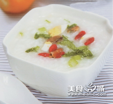 淡菜芹菜鸡蛋粥