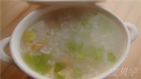 板栗芹菜粥